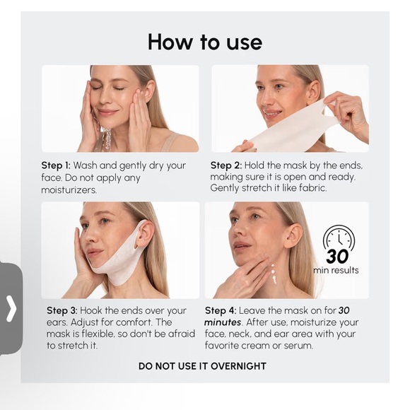 BEST SELLER 24K Gold & Collagen Chin Lifting Mask NWT NIB - Picture 3 of 13